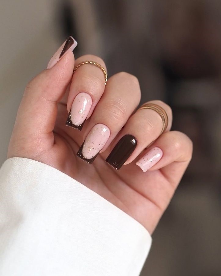 dark chocolate mocha nails