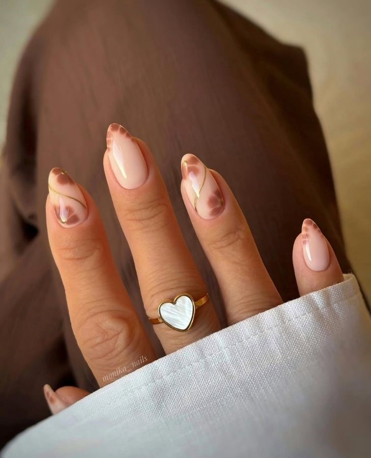 light brown mocha nails