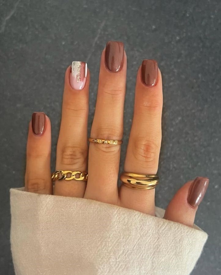 brown mocha mousse nails
