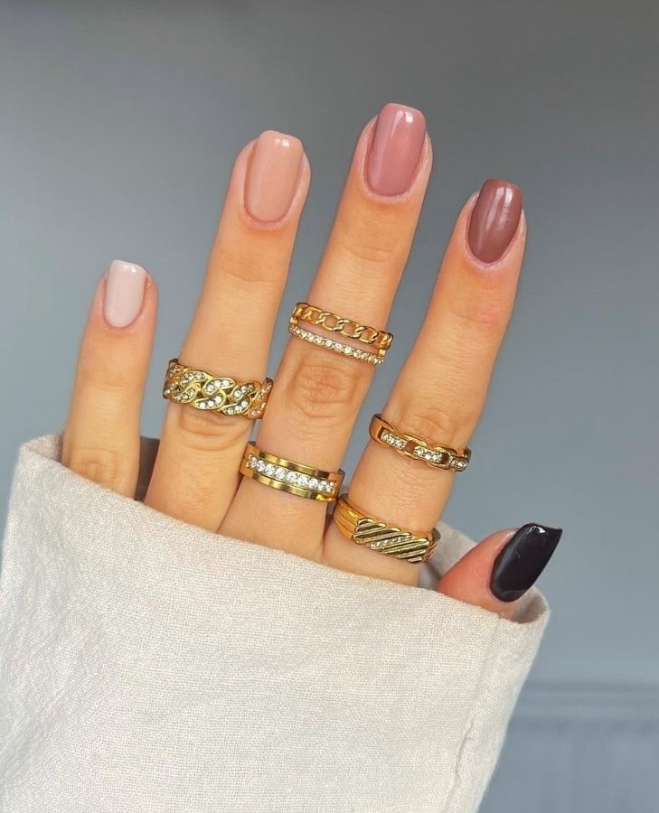 mocha mix nails