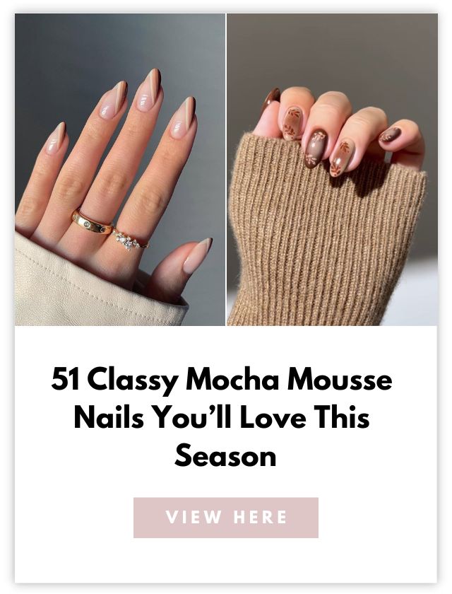 mocha mousse nails card 1
