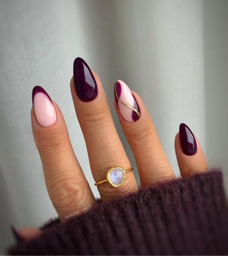 plum nail designs
