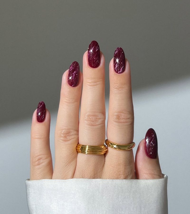 bold plum nail ideas
