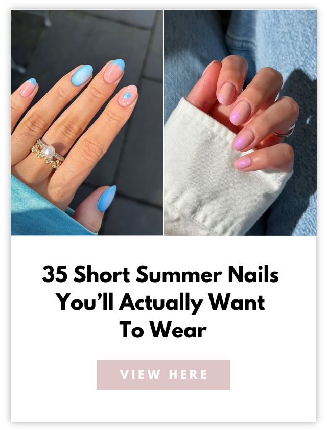 short summer nails card
