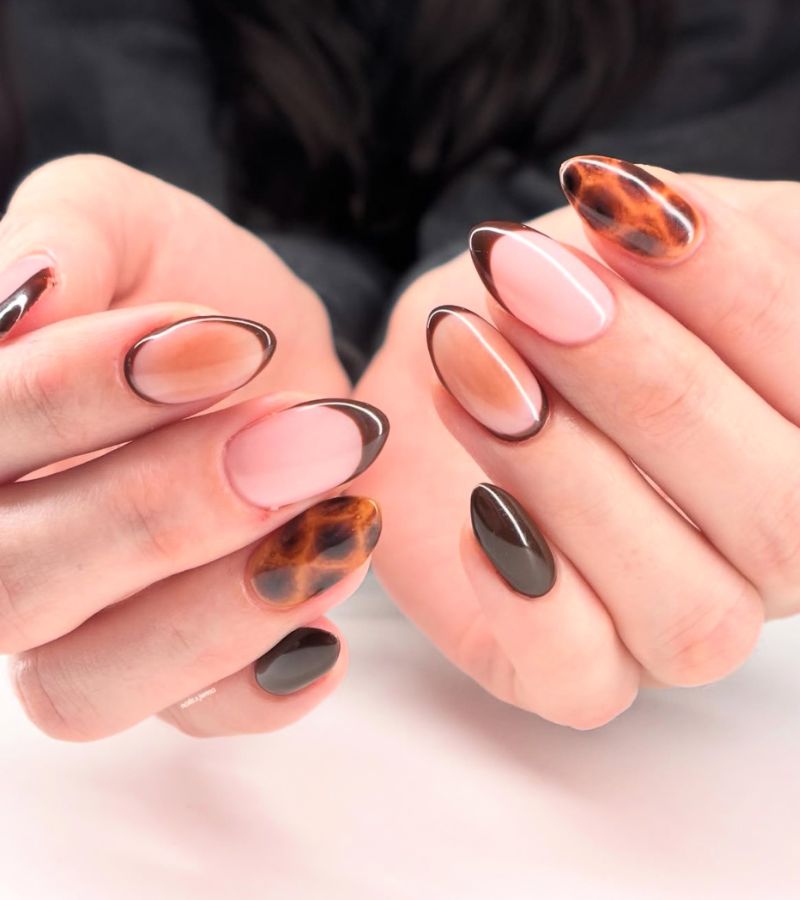 tortoise aura nails