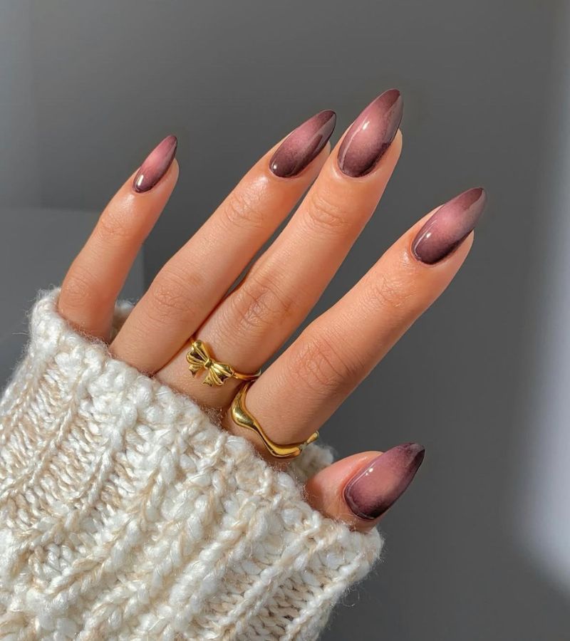brown mocha aura nails