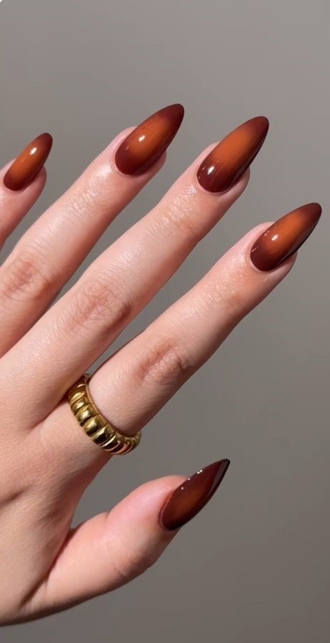 espresso brown aura nails