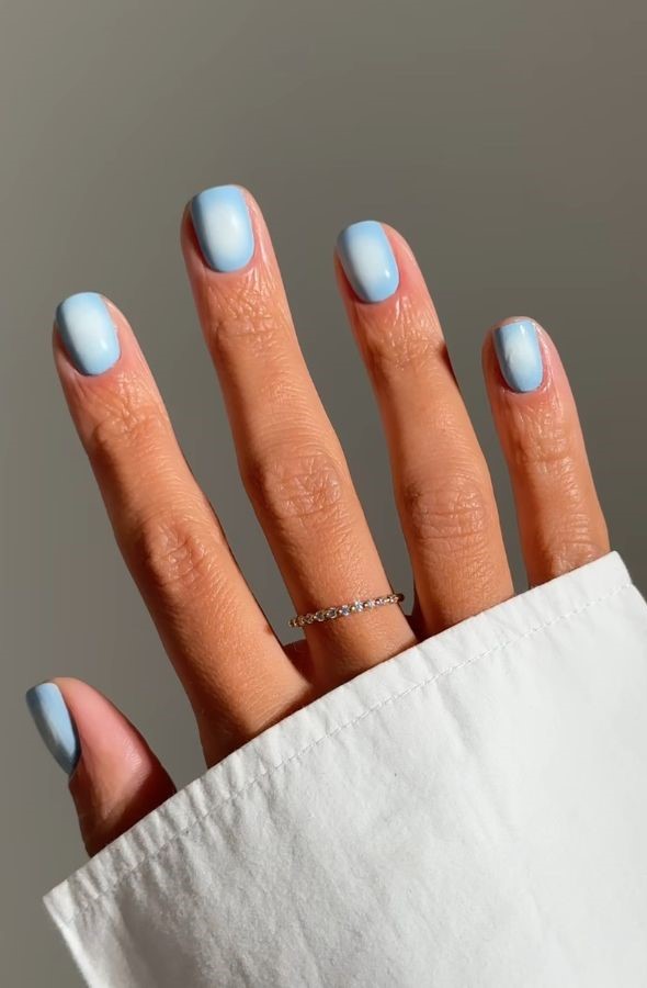 baby blue aura nail designs 