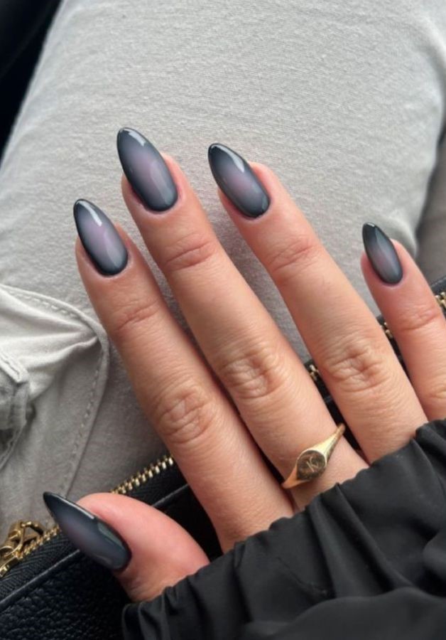 misty grey aura nail designs