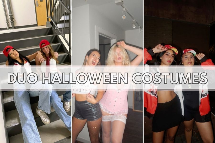 duo halloween costumes collage