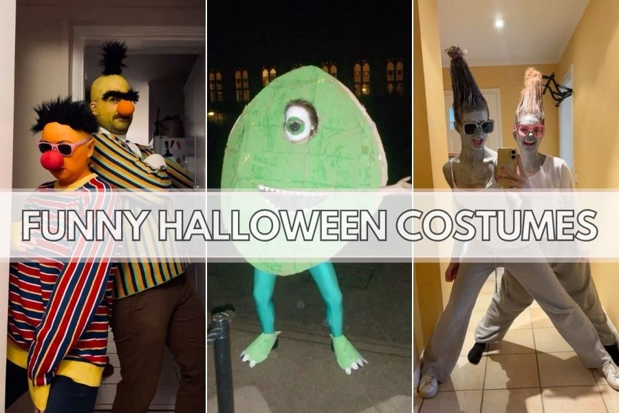funny halloween costumes collage