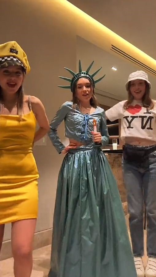 statue of liberty, taxi driver, and nyc tourist