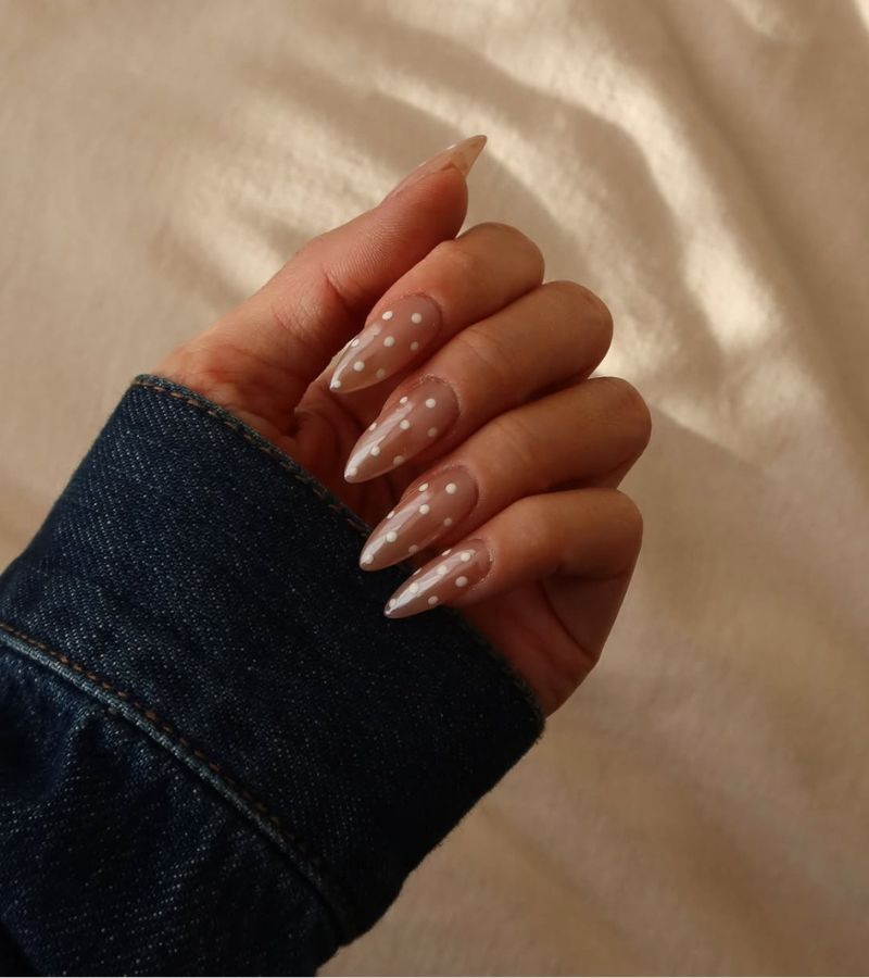 nude polka dots