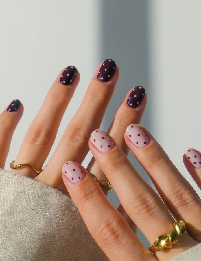 cherry bloom polka dots