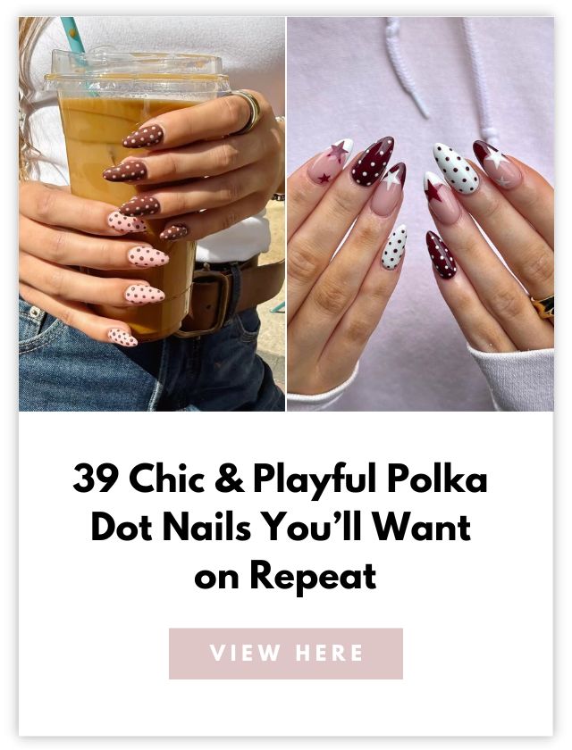 polka dot nails card