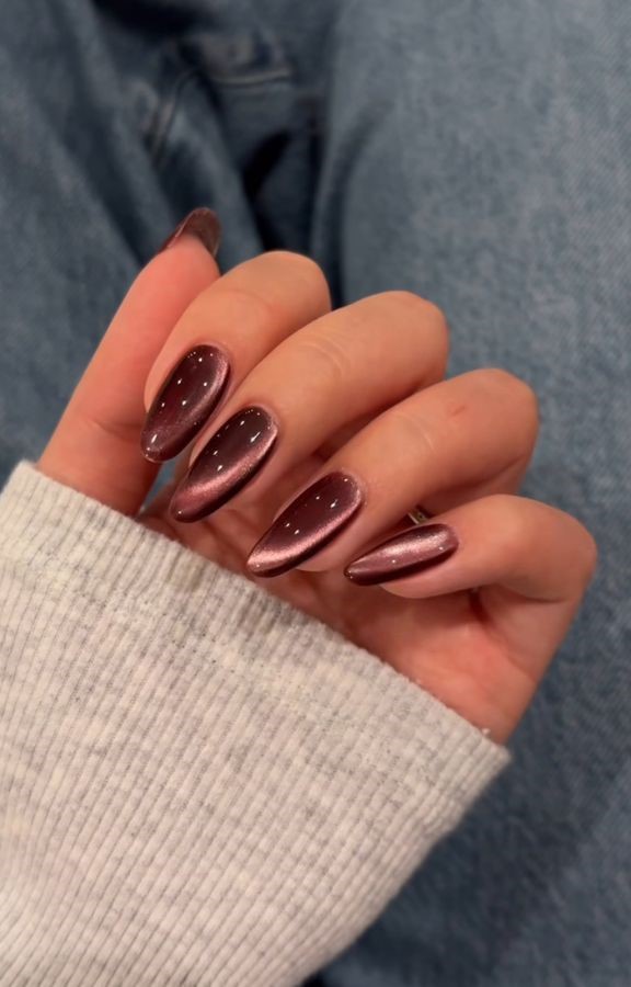 plum velvet nails