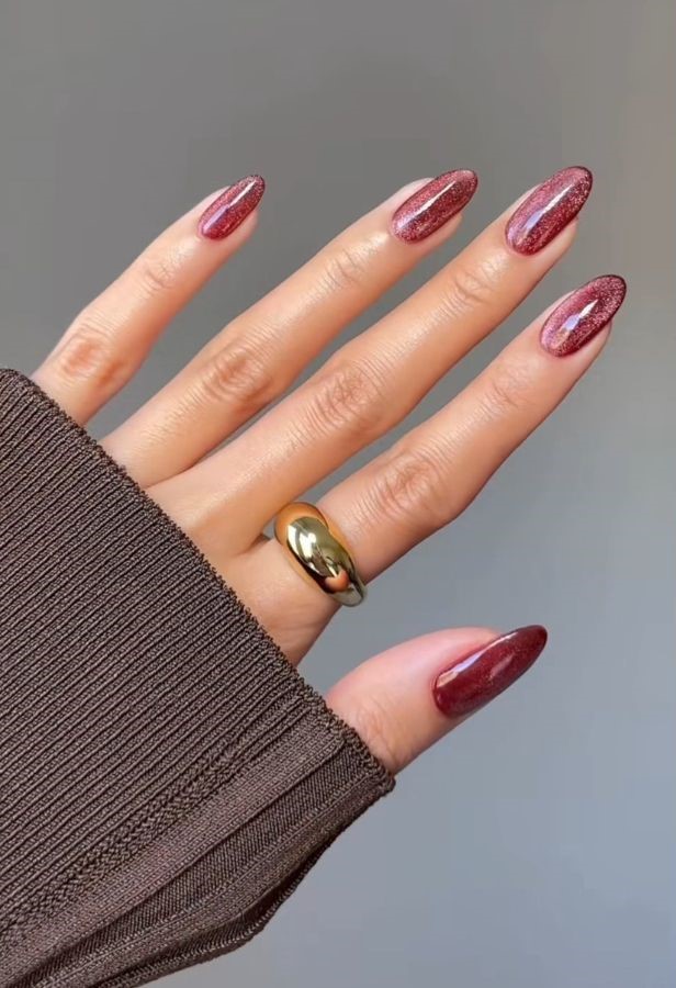 brown velvet nails