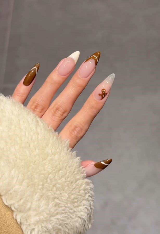 gingerbread nails brown