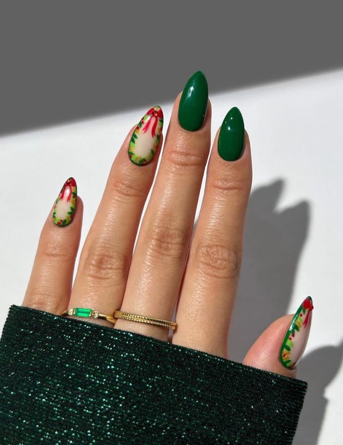 green pine nails