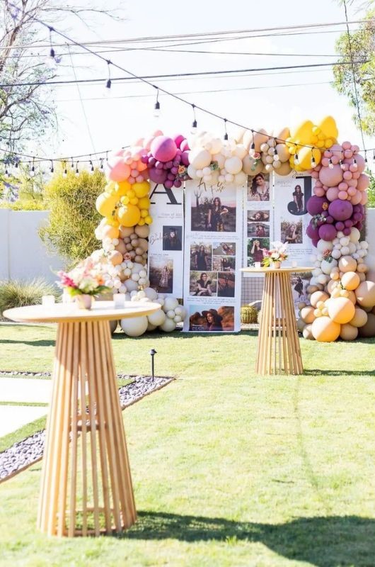 snack and chat section backyard graduation party ideas