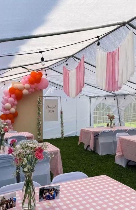 backyard graduation party tent