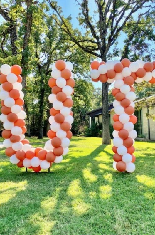school/college balloons as backyard graduation party ideas