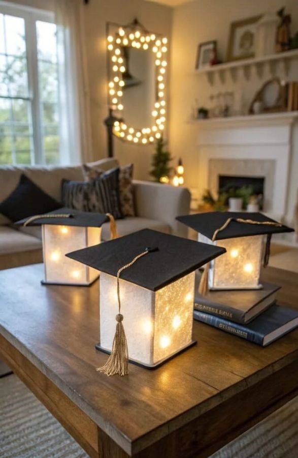 grad cap laterns