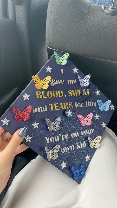 you're on your own kid graduation cap