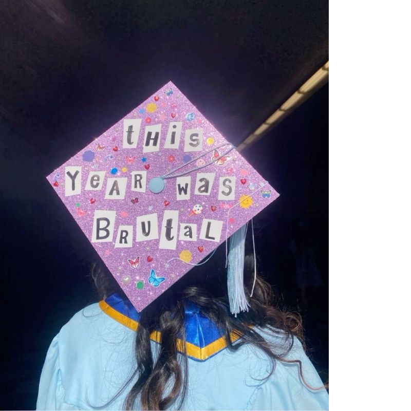 brutal graduation cap inspo