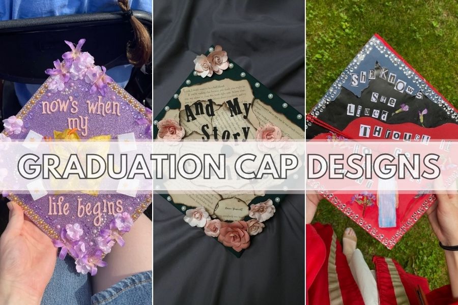 graduation cap designs collage