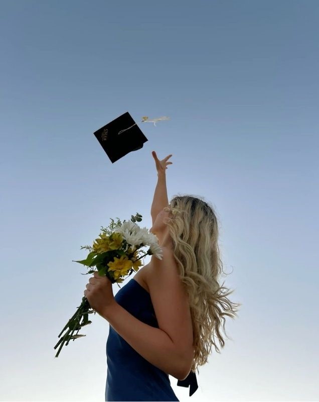 tossing the cap in the air