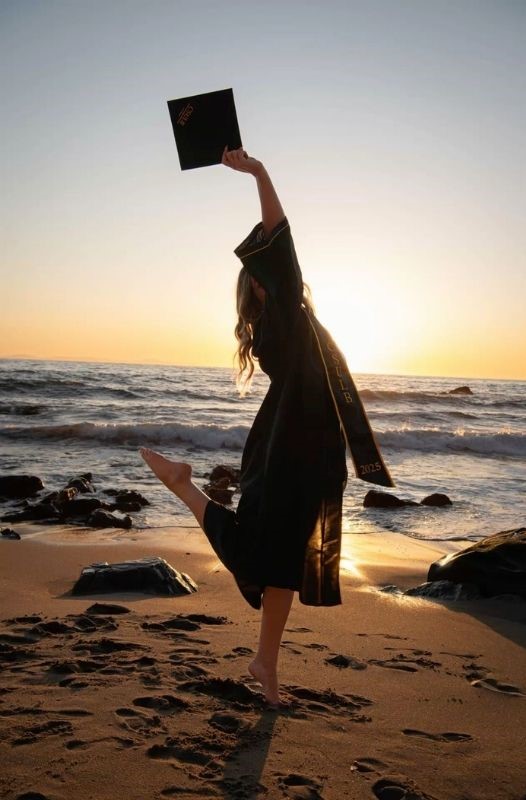 sunset beach graduation photoshoot ideas