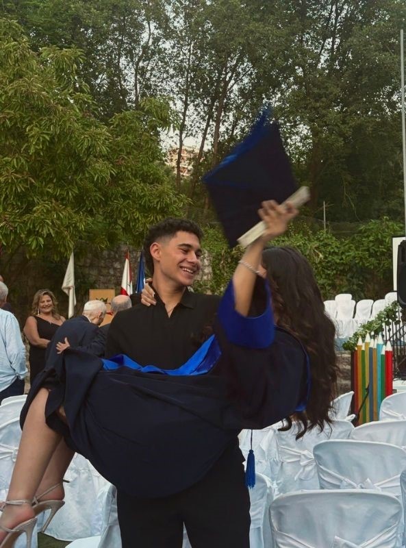 carrying grad bridal style