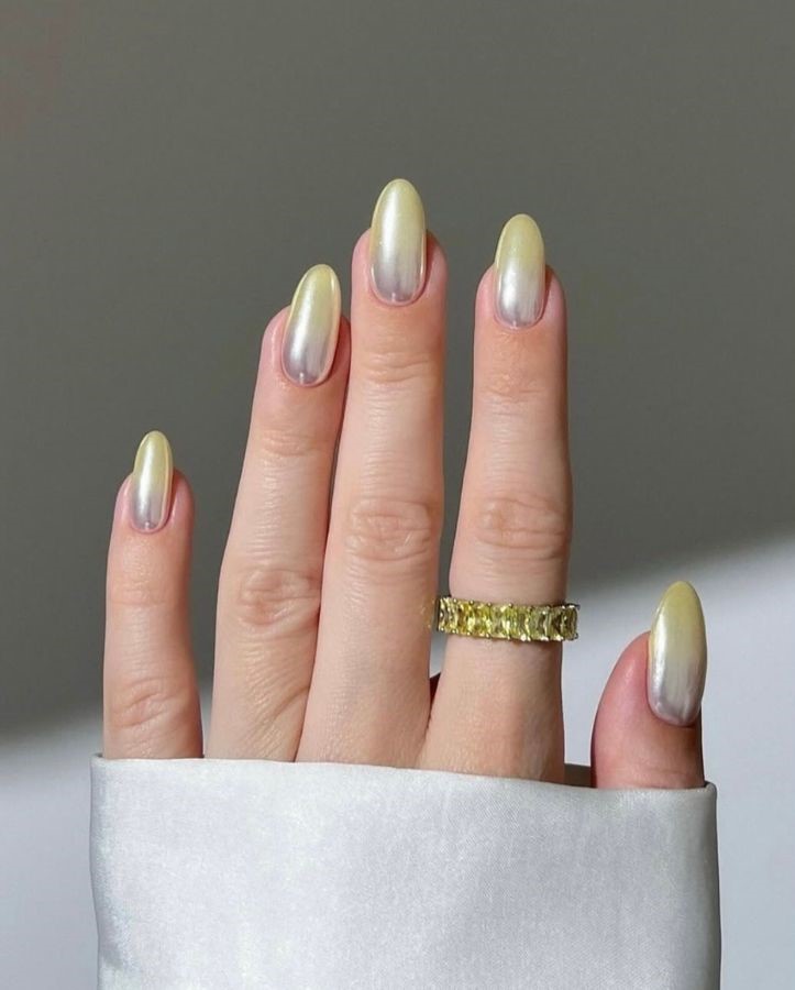 glazed butter yellow nails
