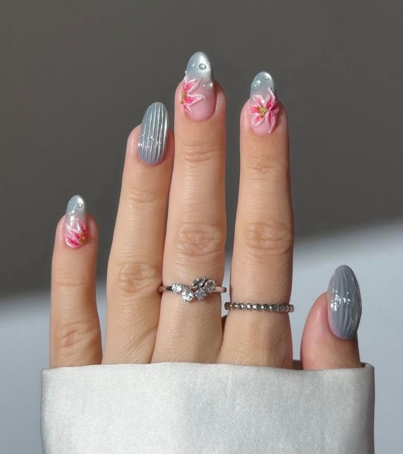 ocean flower nails