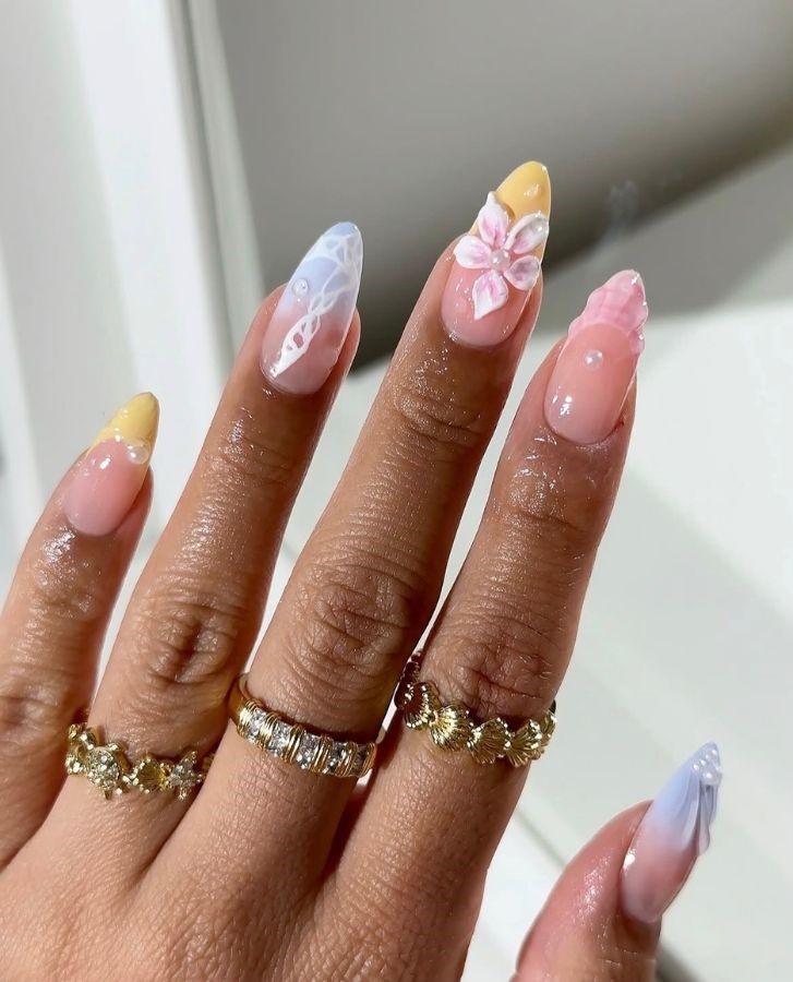 pastel ocean nails