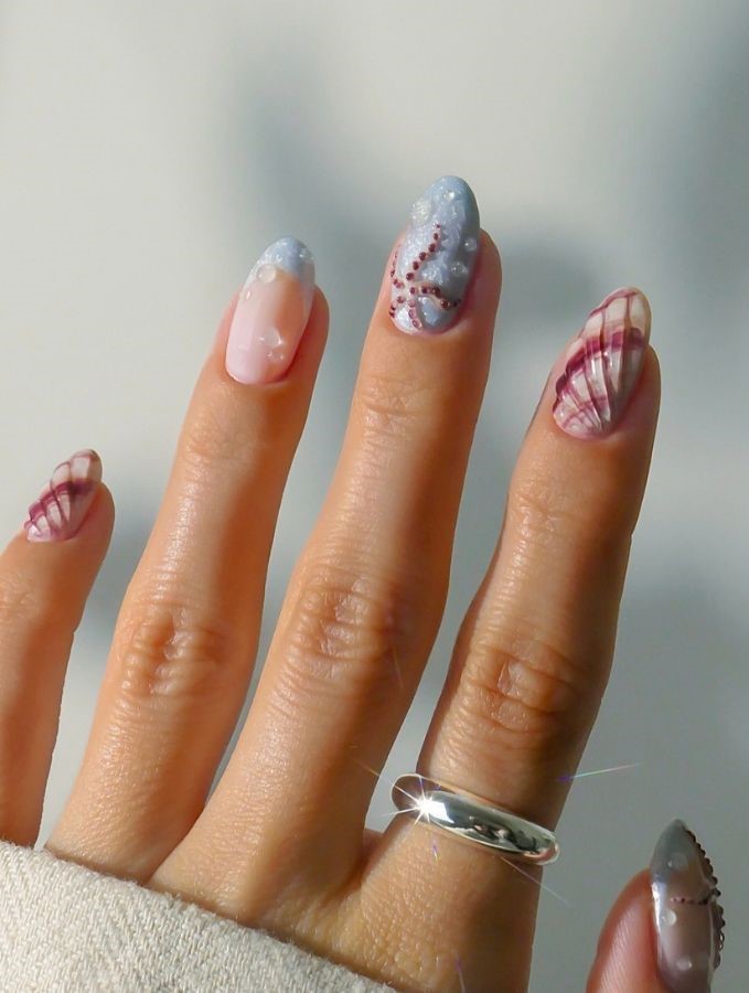 seashell mix ocean nails