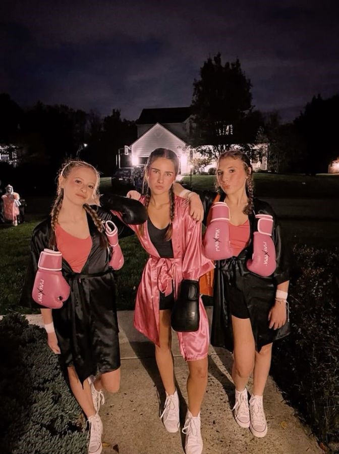 pink boxers trio college girls costume