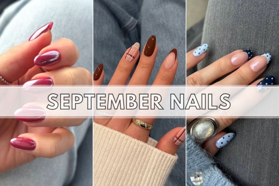 september nails collage