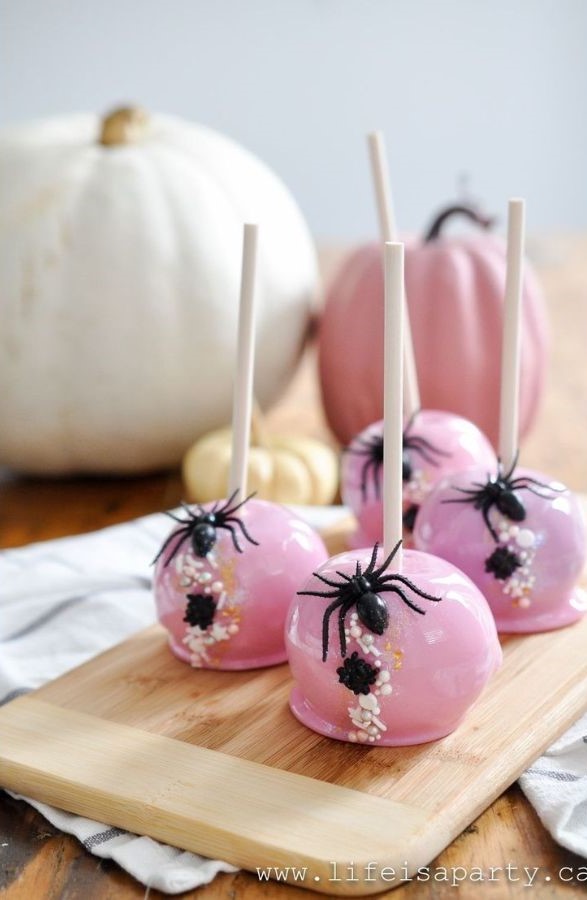 Pink Spider Halloween Cake Pops
