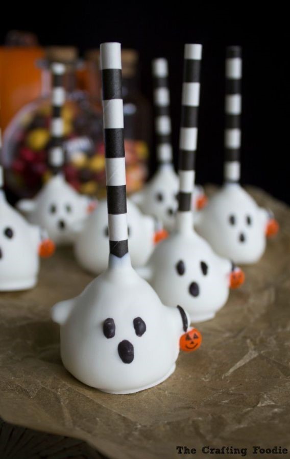  Trick-or-Treat Ghost halloween Cake Pops
