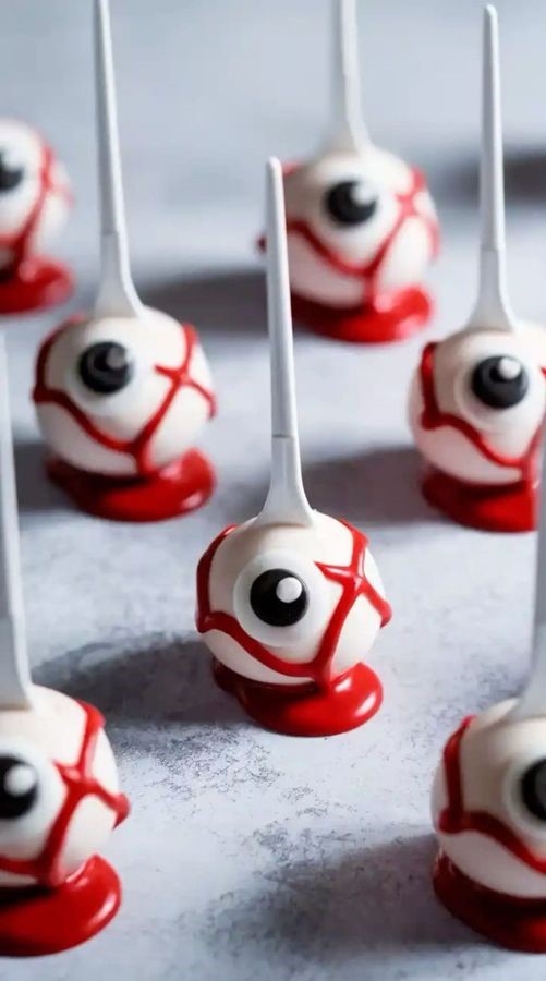 Bloody Eyeball Cake Pops