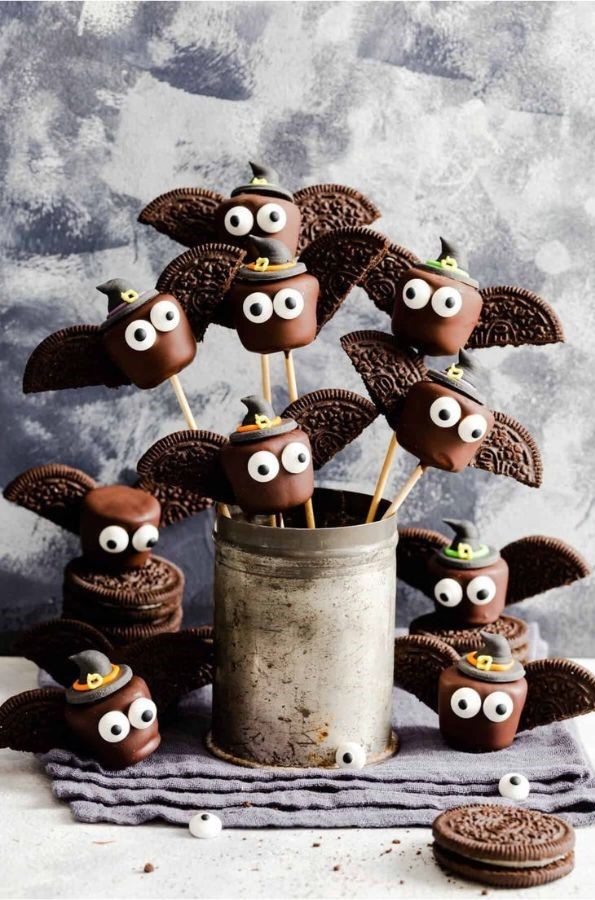 Witchy Bat Halloween Cake Pops