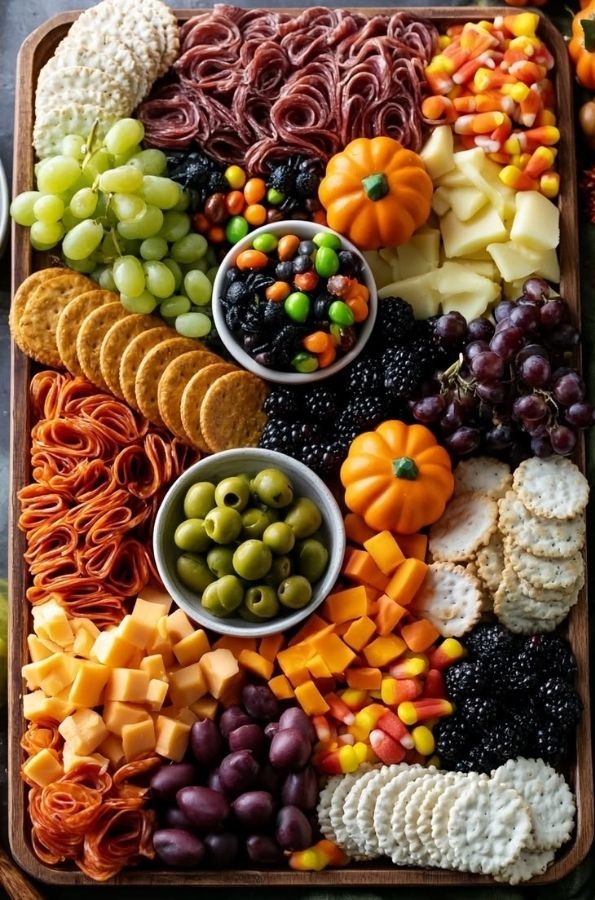 Fall Harvest Halloween Charcuterie Board
