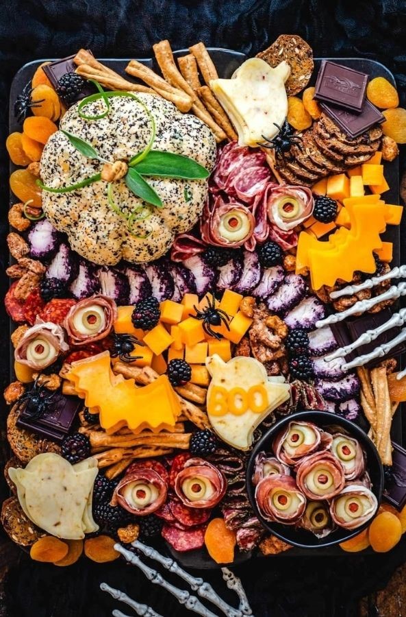 Boo Cheese Halloween Charcuterie Board