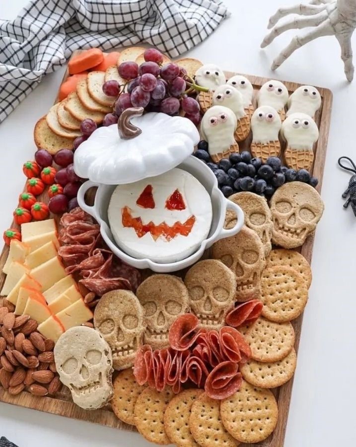 Ghost & Skull Halloween Charcuterie Board