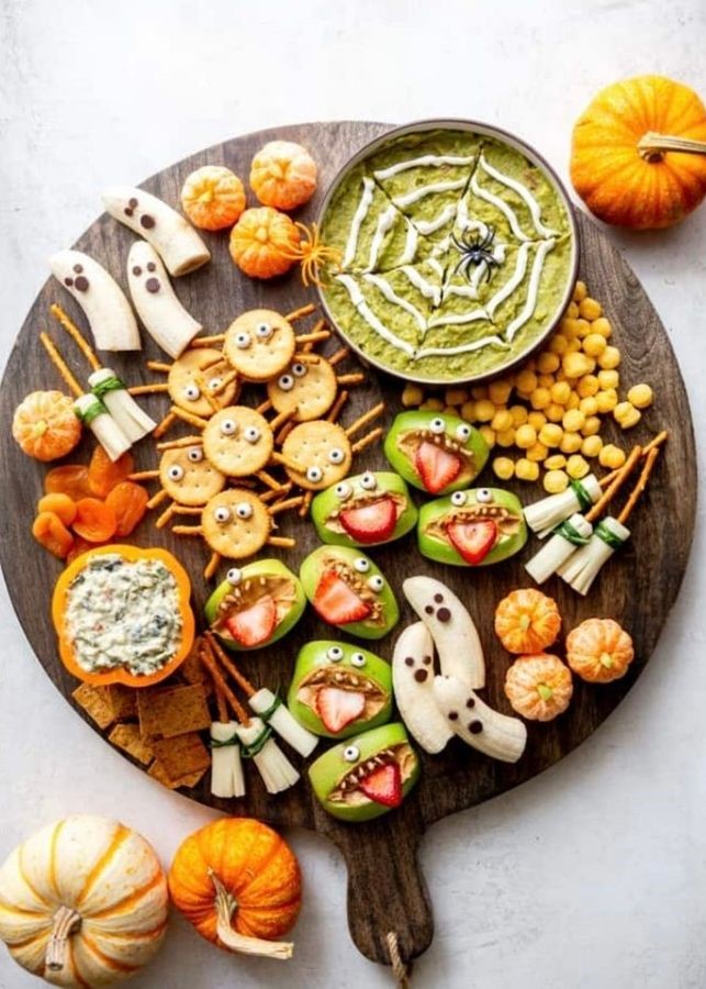 Healthy Halloween Snack Board