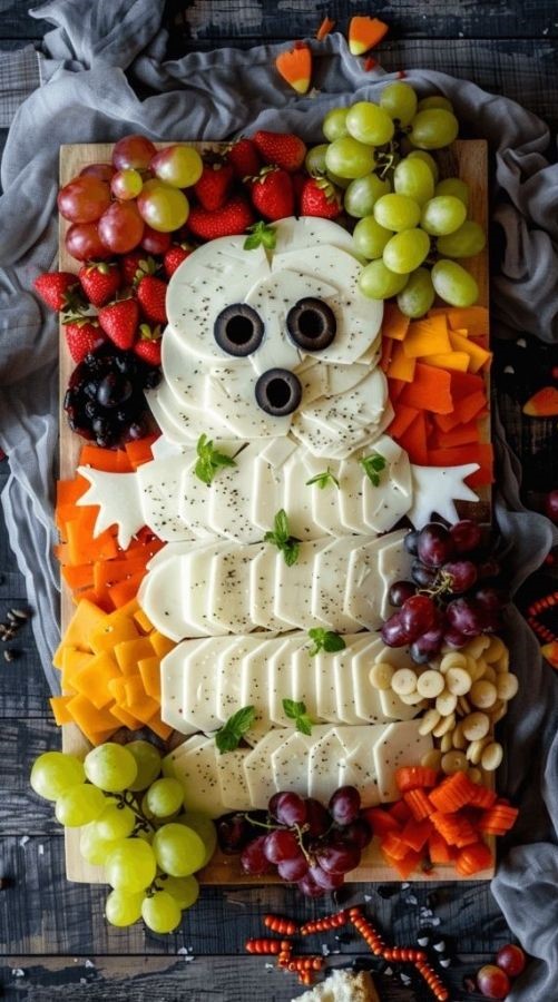 Skeleton Cheese Snack Board