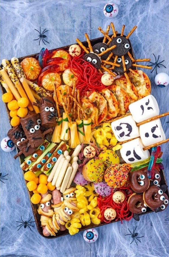 Chaotic Halloween Party Snack Board