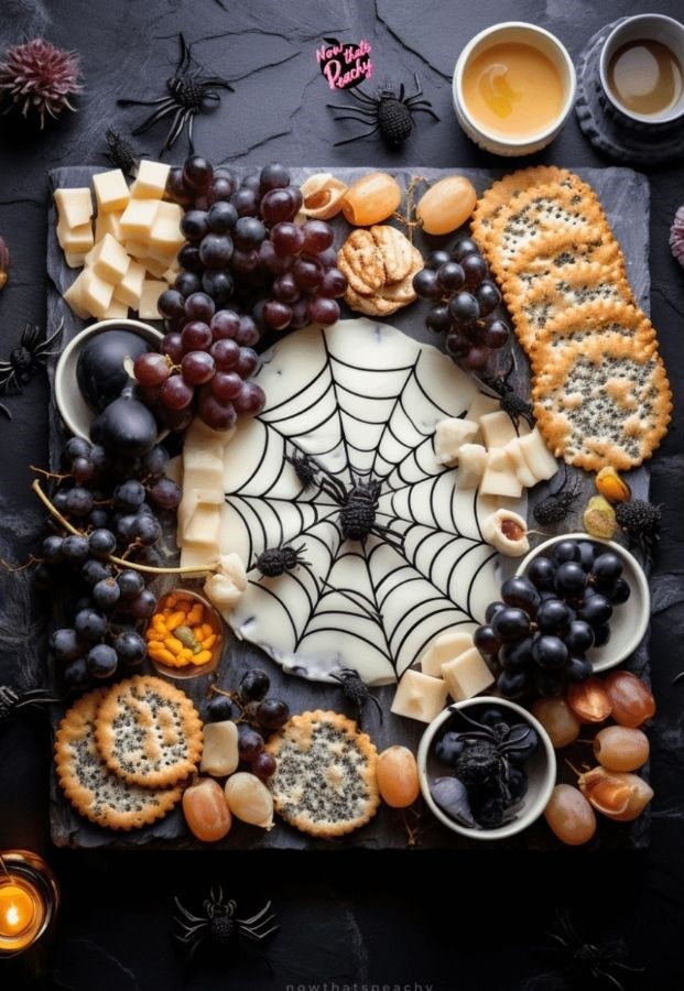 Giant Spiderweb Cheese Board